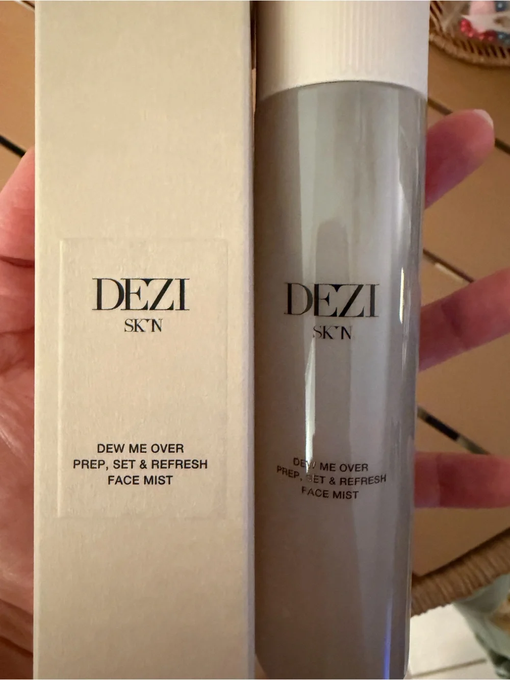 DEZI SKN Dew Me Over Face Mist — Gray & Cream